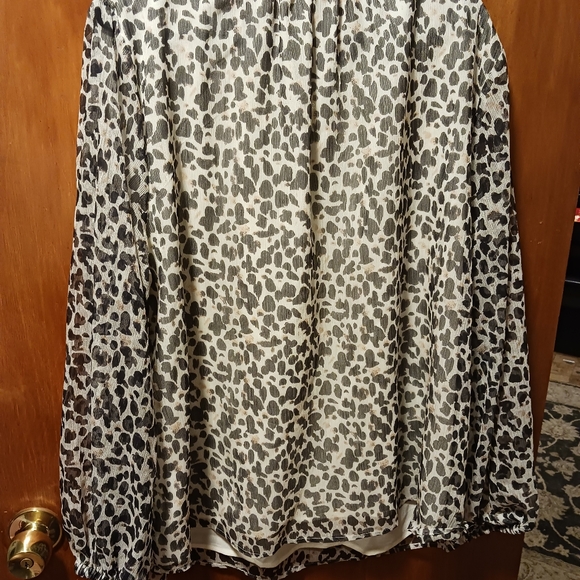 Ava & Viv women's leopard long sleeve top 2x. A-53 - Picture 5 of 5